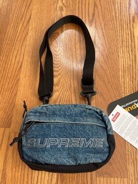 Supreme Denim Mini Shoulder Bag Washed Indigo SS22 NWT Crossbody